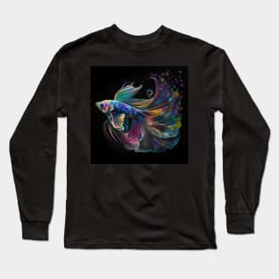 Rainbow Betta fish Long Sleeve T-Shirt